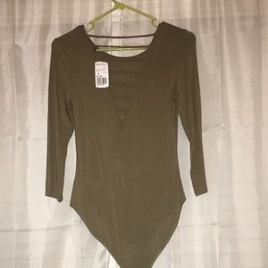 Forever 21 Olive Green Bodysuit